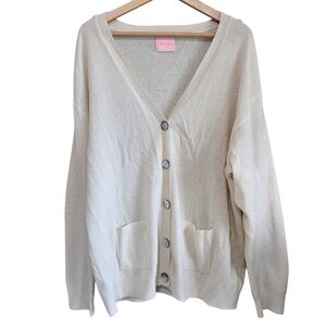 Crush. Cream Colored Cashmere Cardigan